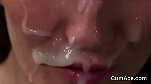 En İyi Horny doll gets sperm shot on her face swallowing all the jism Mega Klipler