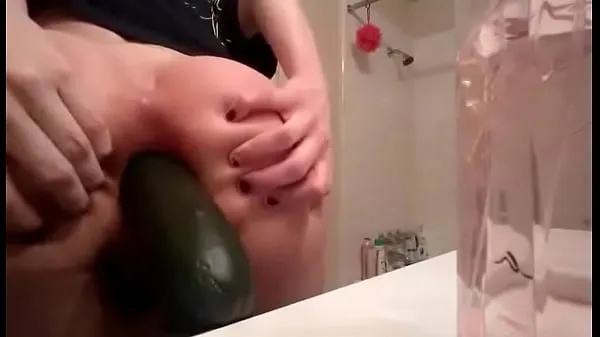Best Young blonde gf fists herself and puts a cucumber in ass mega Clips