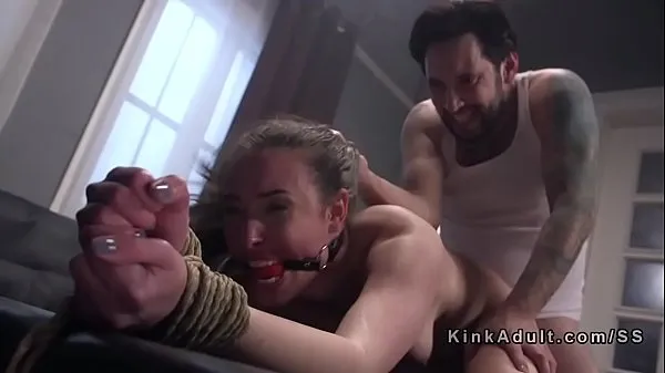 Bedste Tied up slave gagged and anal fucked mega klip