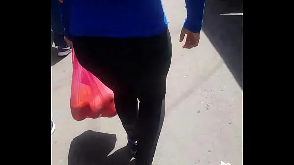 En İyi Vizcochit orico in black leggings and blue top with a beautiful ass walking in tianguis Mega Klipler