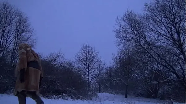 Best Bitch in the snow with long rubberboots on the feet mega Clips