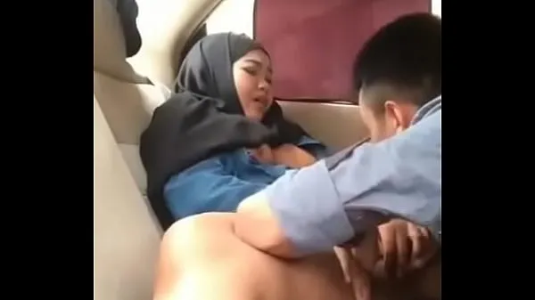 Best Hijab girl in car with boyfriend mega Clips