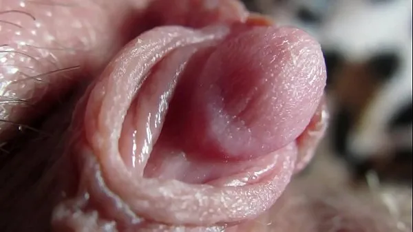 Best Extreme close up on my huge clit head pulsating mega Clips