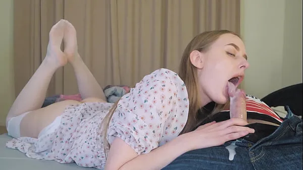 Best step Daughter's Deepthroat Multiple Cumshot from StepDaddy - Cum in Mouth mega Clips