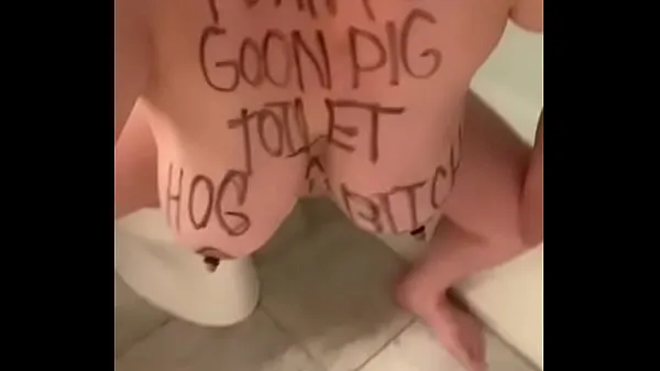 ベスト Fuckpigポルノjustafilthycunt屈辱的な劣化トイレなめるこぶこぶoinking鳴き声 メガ クリップ