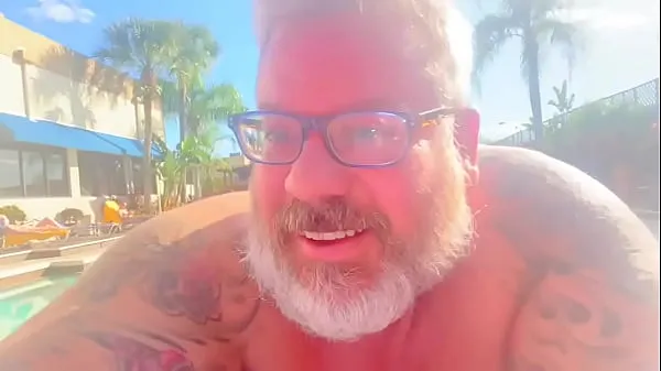 Beste ejaculates secretly under his lounge chair at the country club pool megaclips