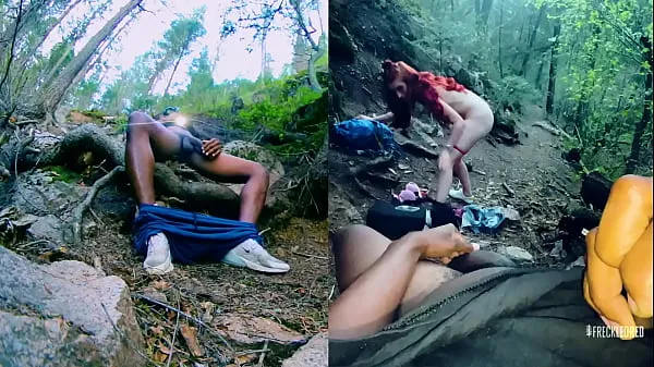 Beste Redhead reitet ihren ersten großen schwarzen Schwanz in der Öffentlichkeit Mega-Clips