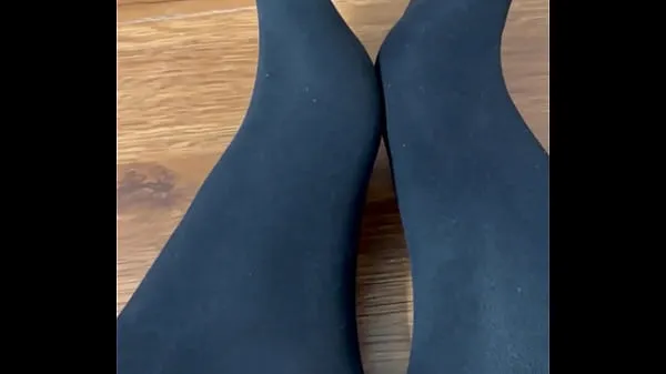 Best Flaunting and rubbing together my black nylon feet mega Clips